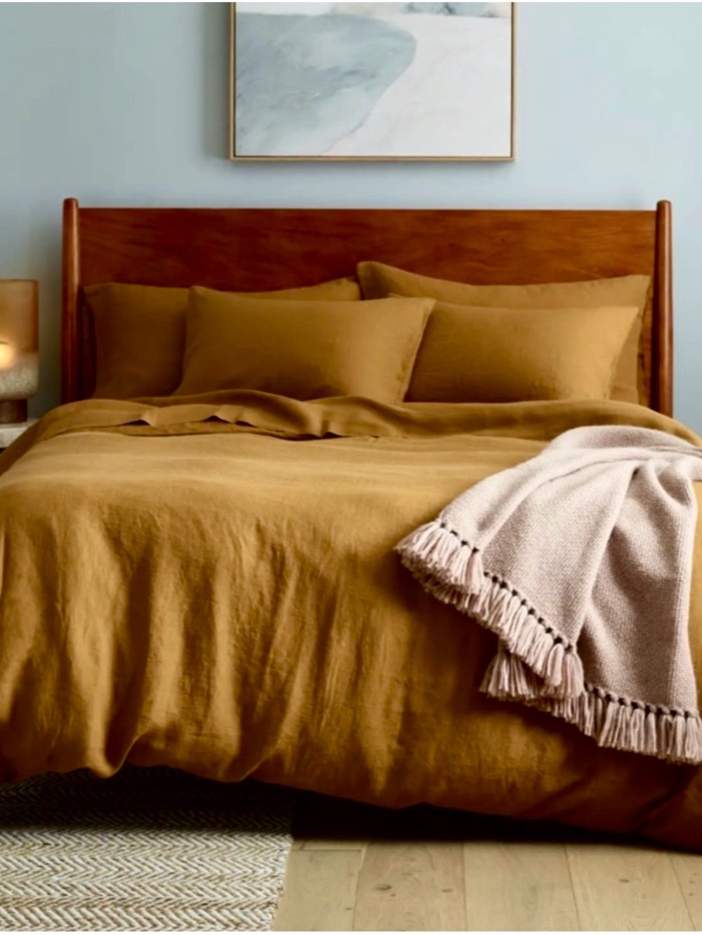 NWOT QUINCE European Linen Duvet Cover Set King/Cal King Tobacco 9765 - Picture 2 of 7